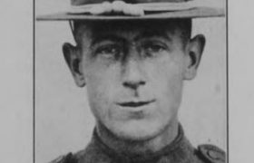 Edward Leo Ferris died of wounds sustained while rescuing a wounded American soldier, 1918